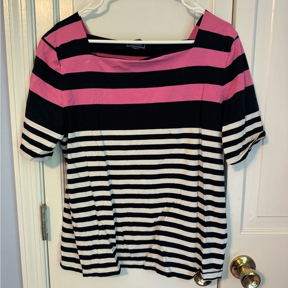 Chaos Striped Pink and Black Women's Top, Large - Picture 7 of 7